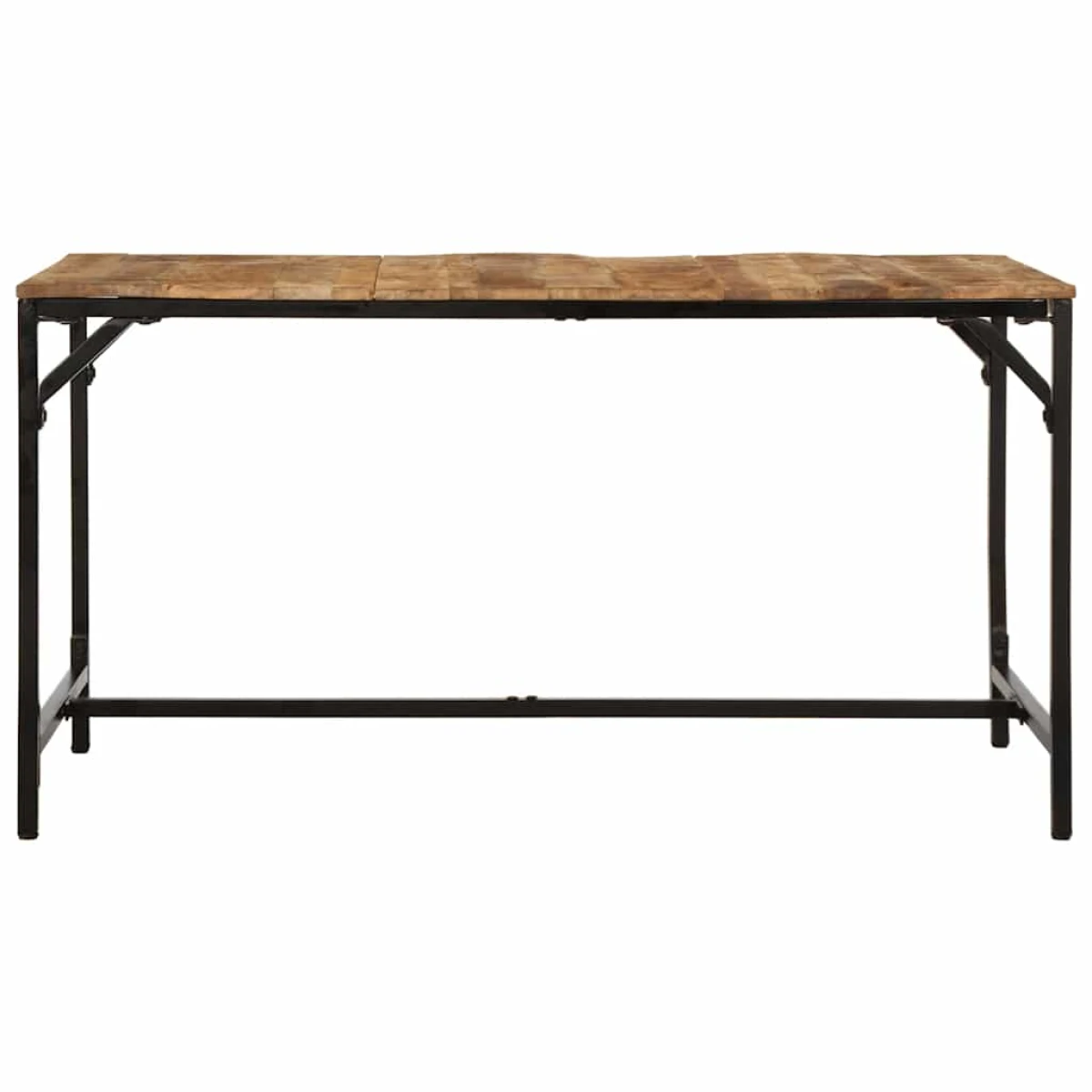 VidaXL Dining Table 140 x 70 x 75 cm Solid Mango Wood With Rough Finish For Family Dining by vidaXL