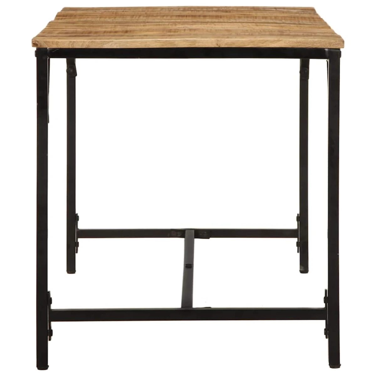 VidaXL Dining Table 140 x 70 x 75 cm Solid Mango Wood With Rough Finish For Family Dining by vidaXL