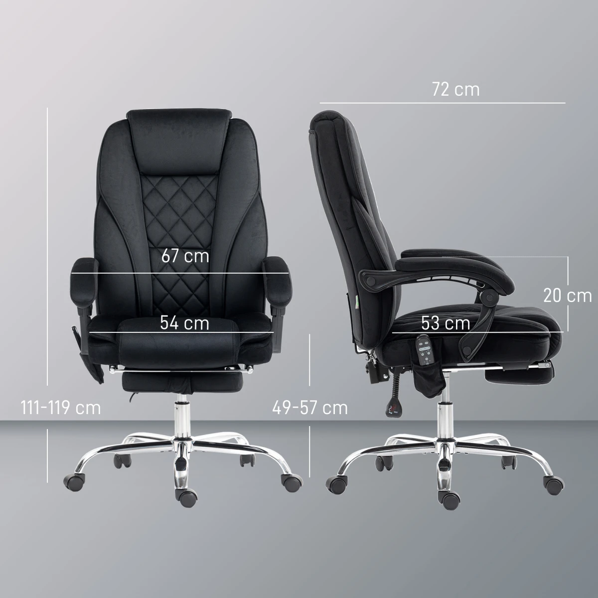 Vinsetto Massage Office Chair Six Point Massage For Desk by Vinsetto