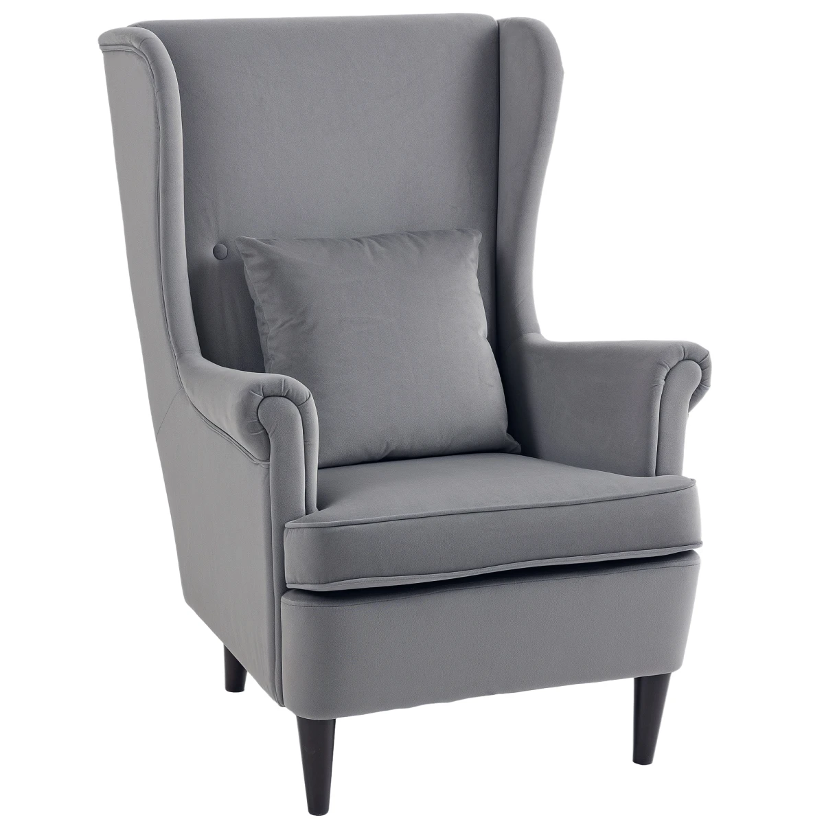 HOMCOM HOMCOM Wingback Chair 70cm High Velvet Comfort Living Room - Accent Chair