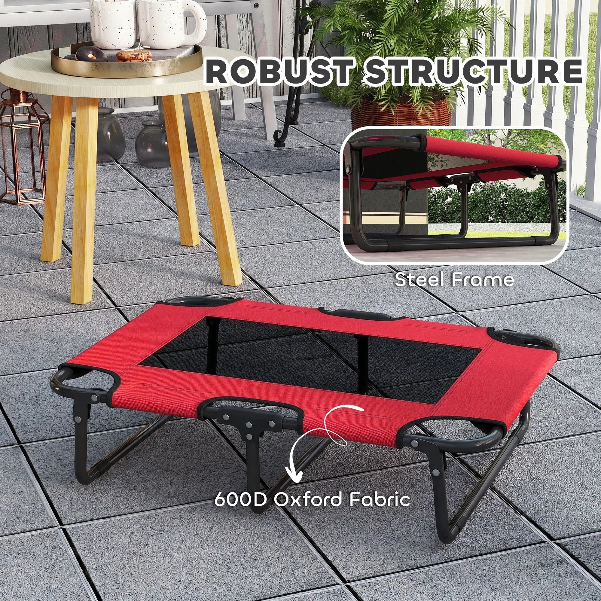 PawHut PawHut Raised Dog Bed with Breathable Mesh for S & M Dogs - Dog Beds