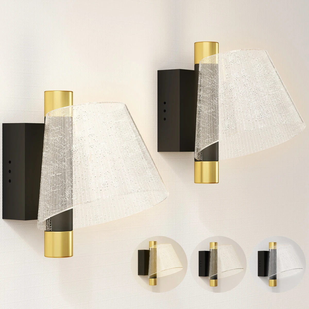 HOMCOM Wall Lamp Duo Starry Light 3Color Homes by HOMCOM