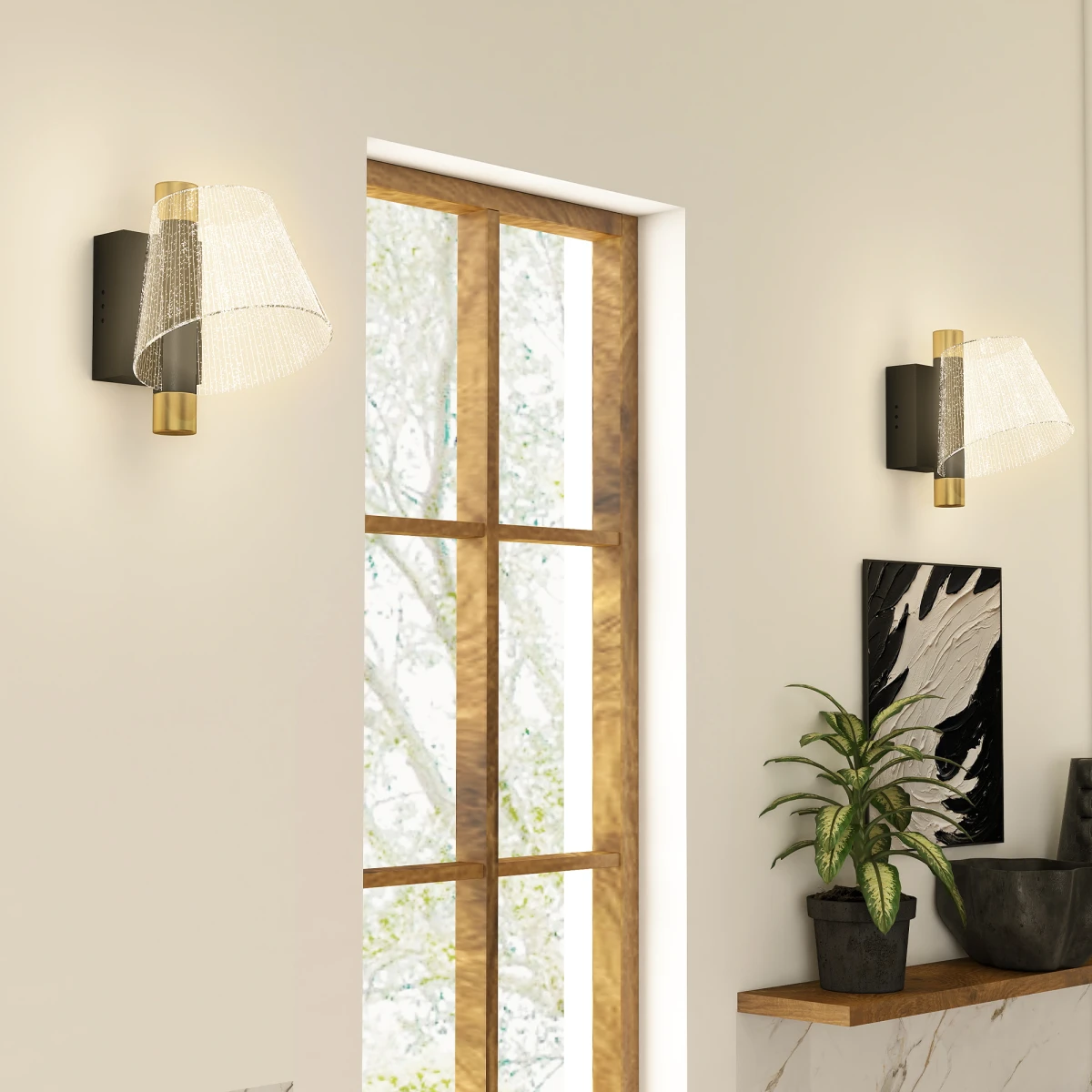 HOMCOM Wall Lamp Duo Starry Light 3Color Homes by HOMCOM
