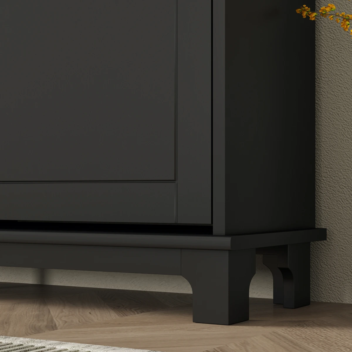 HOMCOM Narrow Shoe Cabinet With 4 Flip Drawers And Adjustable Shelves For Small Spaces by HOMCOM