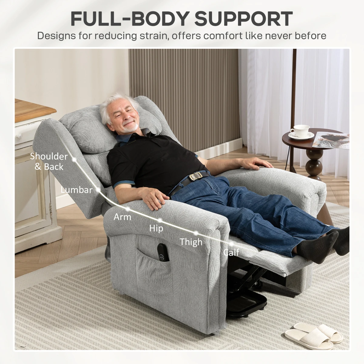 HOMCOM Power Lift Recliner Chair Oversized For Elderly by HOMCOM