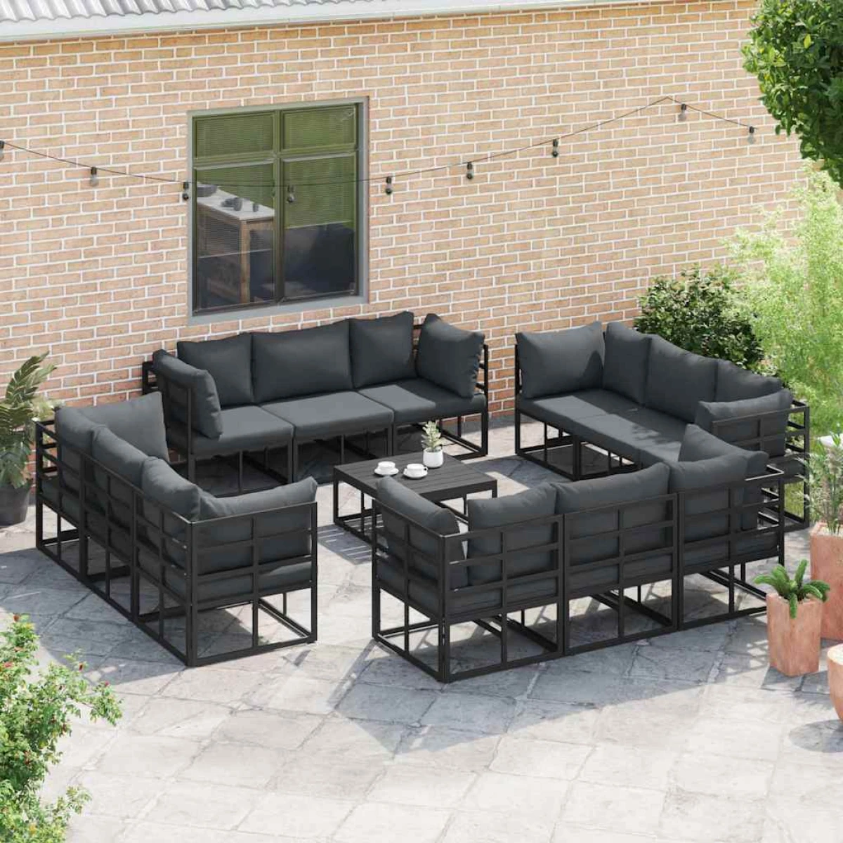 vidaXL VidaXL Sofa Set 12pc Modular Patio - Garden Sofa Sets