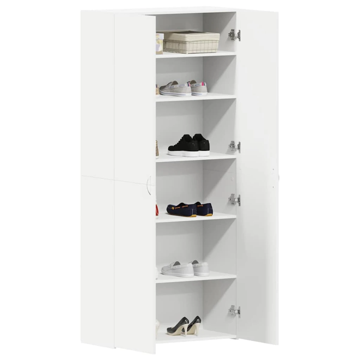 VidaXL Shoe Cabinet 80 x 35.5 x 180 cm With Door Engineered Wood Entryway Storage by vidaXL