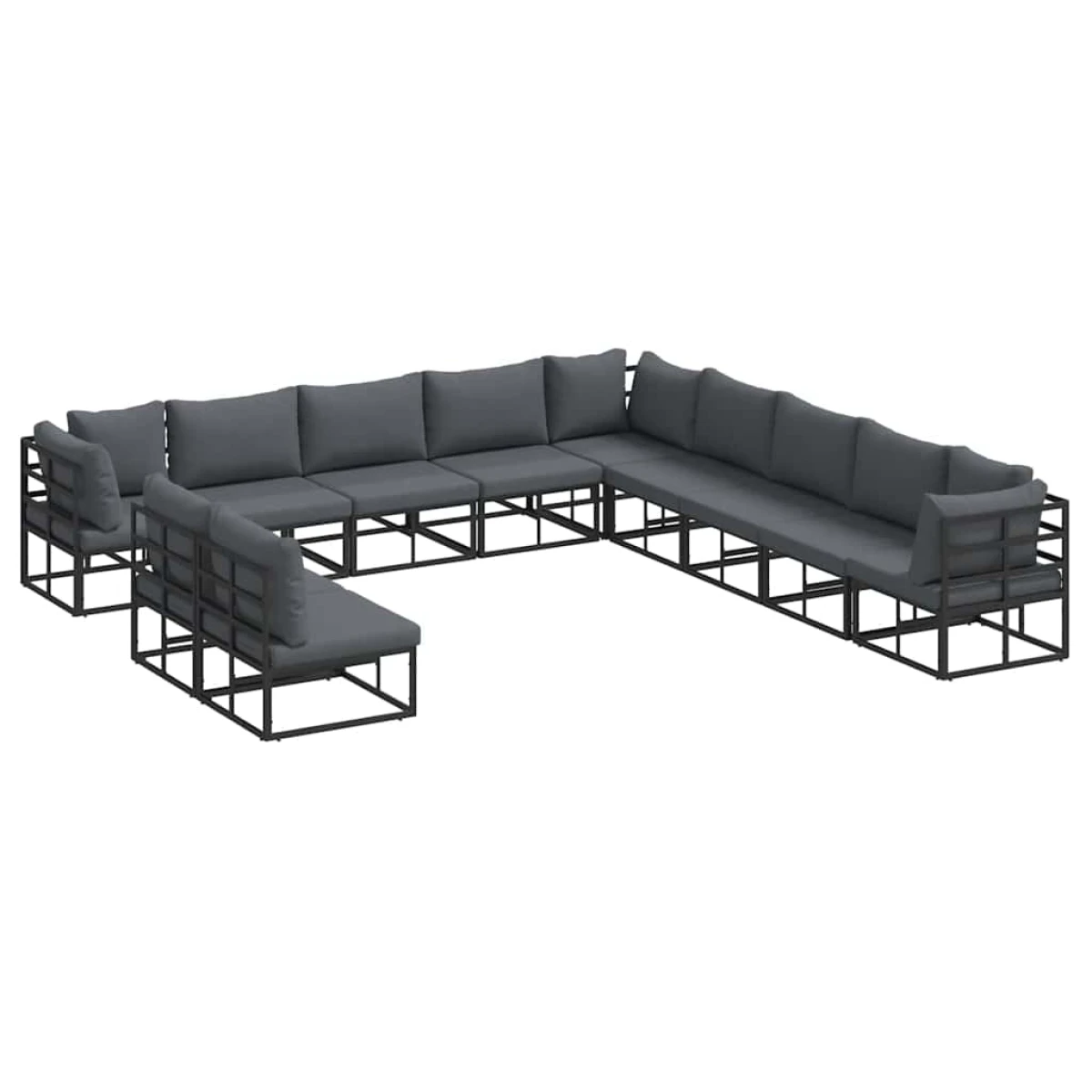VidaXL Garden Sofa Set 11pcs Aluminium Outdoor by vidaXL