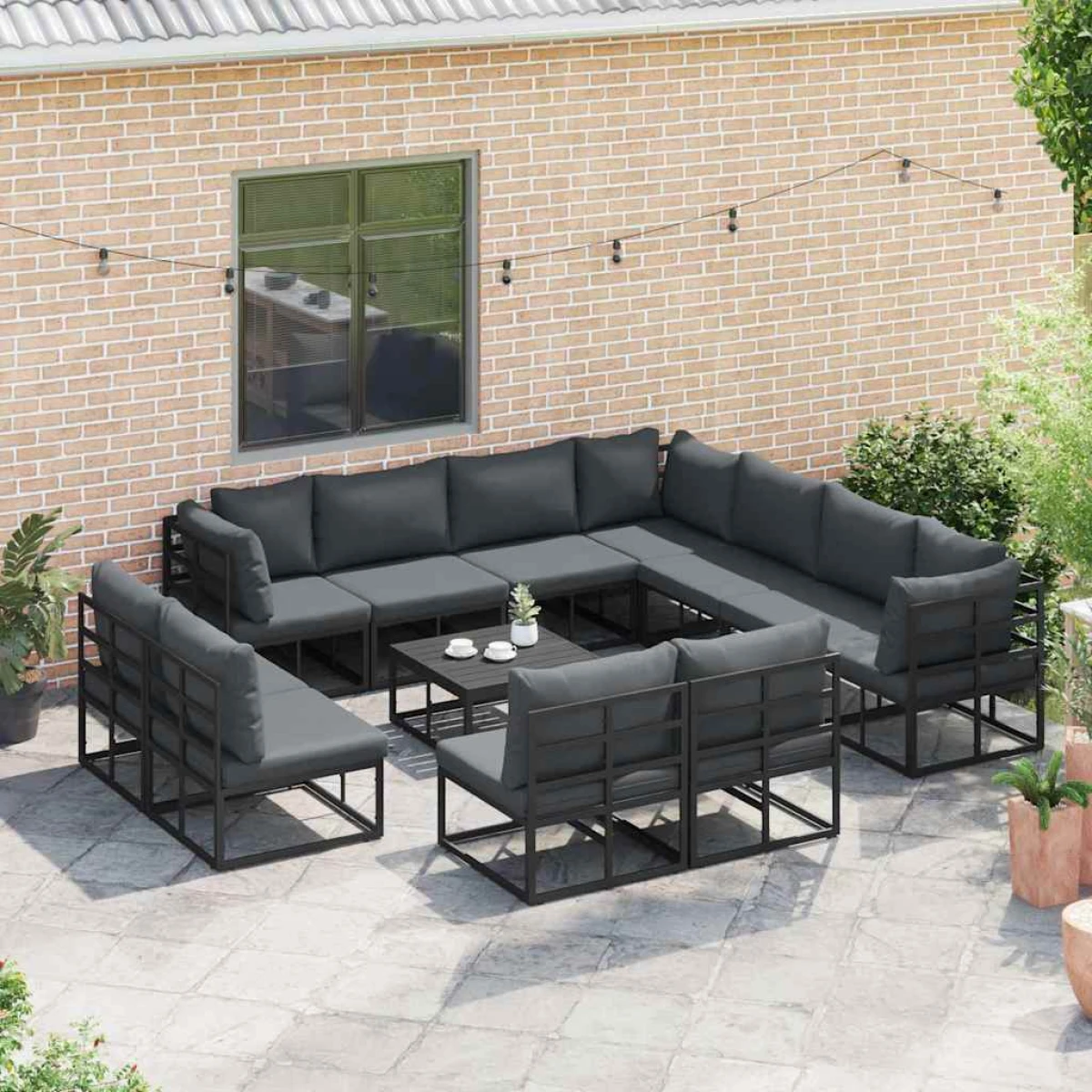 VidaXL Garden Sofa Set 11pcs Aluminium Outdoor by vidaXL