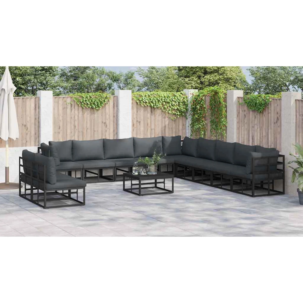 VidaXL Garden Sofa Set 11pcs Aluminium Outdoor by vidaXL