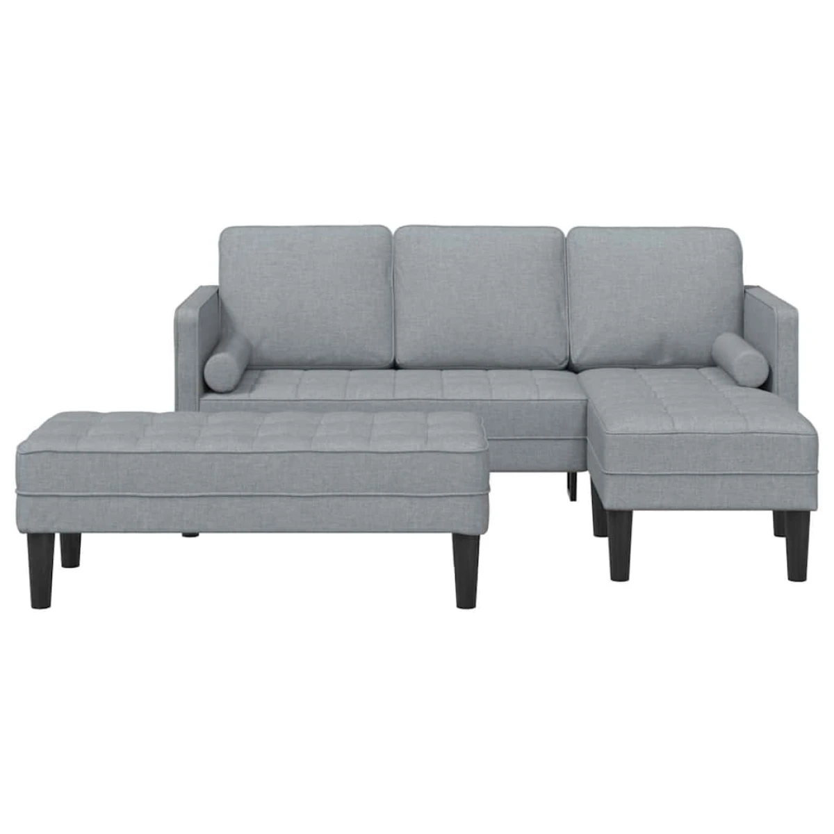 vidaXL VidaXL Sofa Set 173x131x67 cm Soft Touch Grey Living Room - Sofa