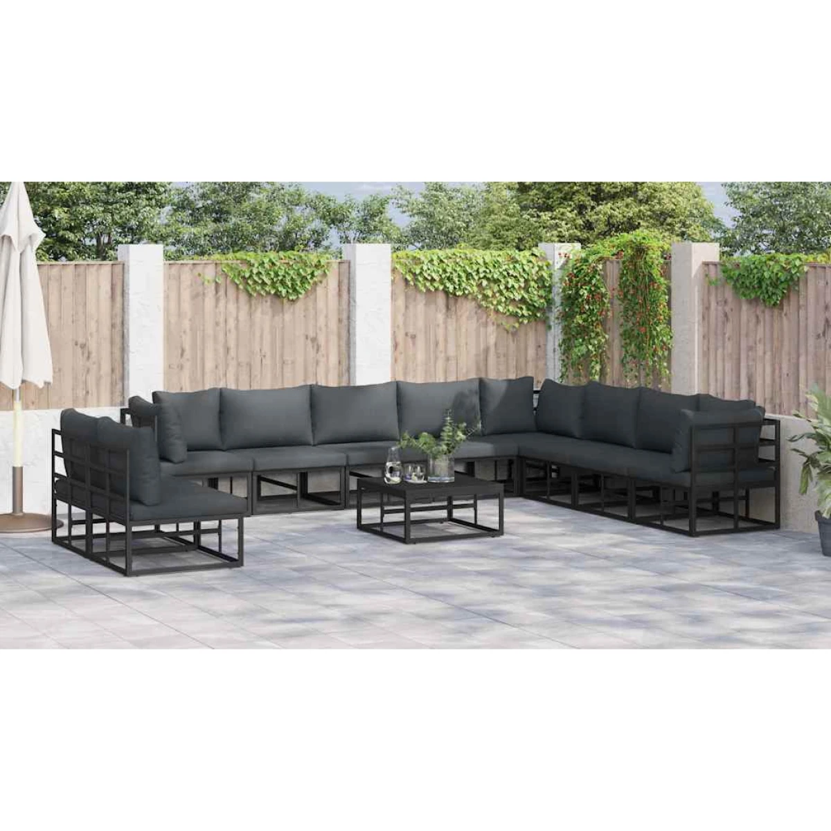 vidaXL VidaXL Garden Sofa Set 10pc Weatherproof Aluminum - Garden Sofa Sets