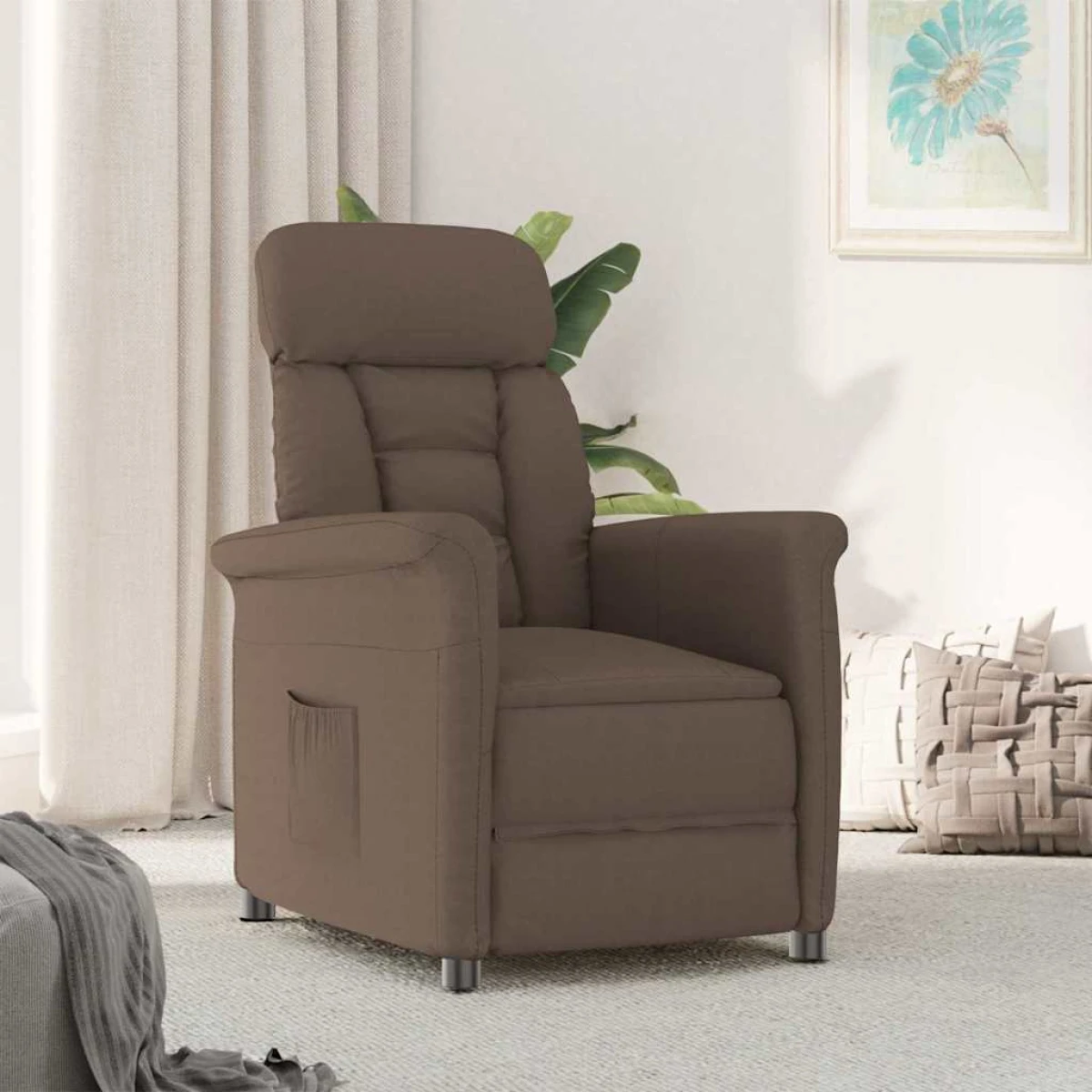 vidaXL VidaXL Recliner Chair 70.5 x 96.5 x 95 cm High Density Foam Cushions For Living Room Comfort - Recliner