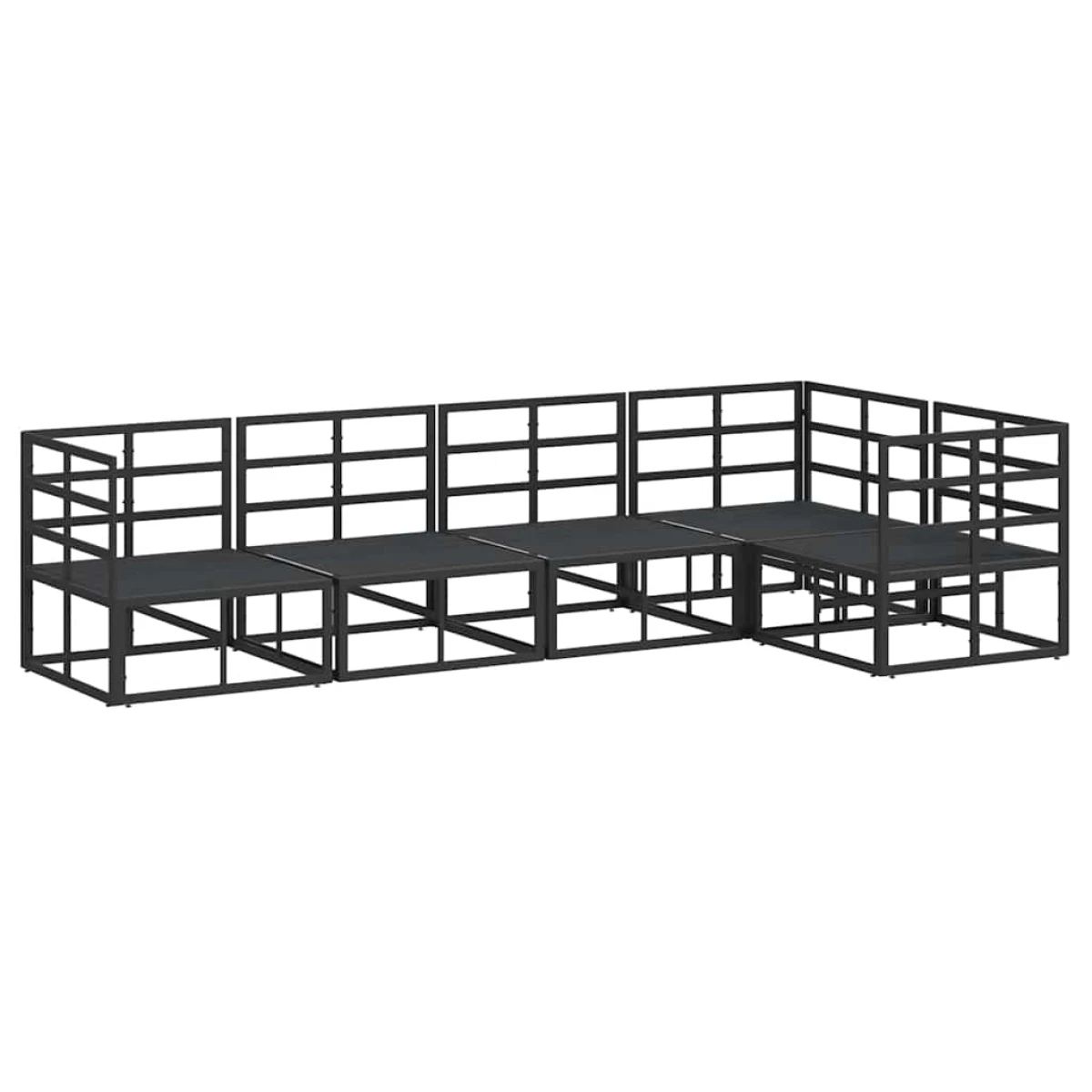 vidaXL VidaXL Garden Sofa Set 5Piece Modular Aluminium Frame Cushions For Outdoor Patio Entertaining - Garden Sofa Sets