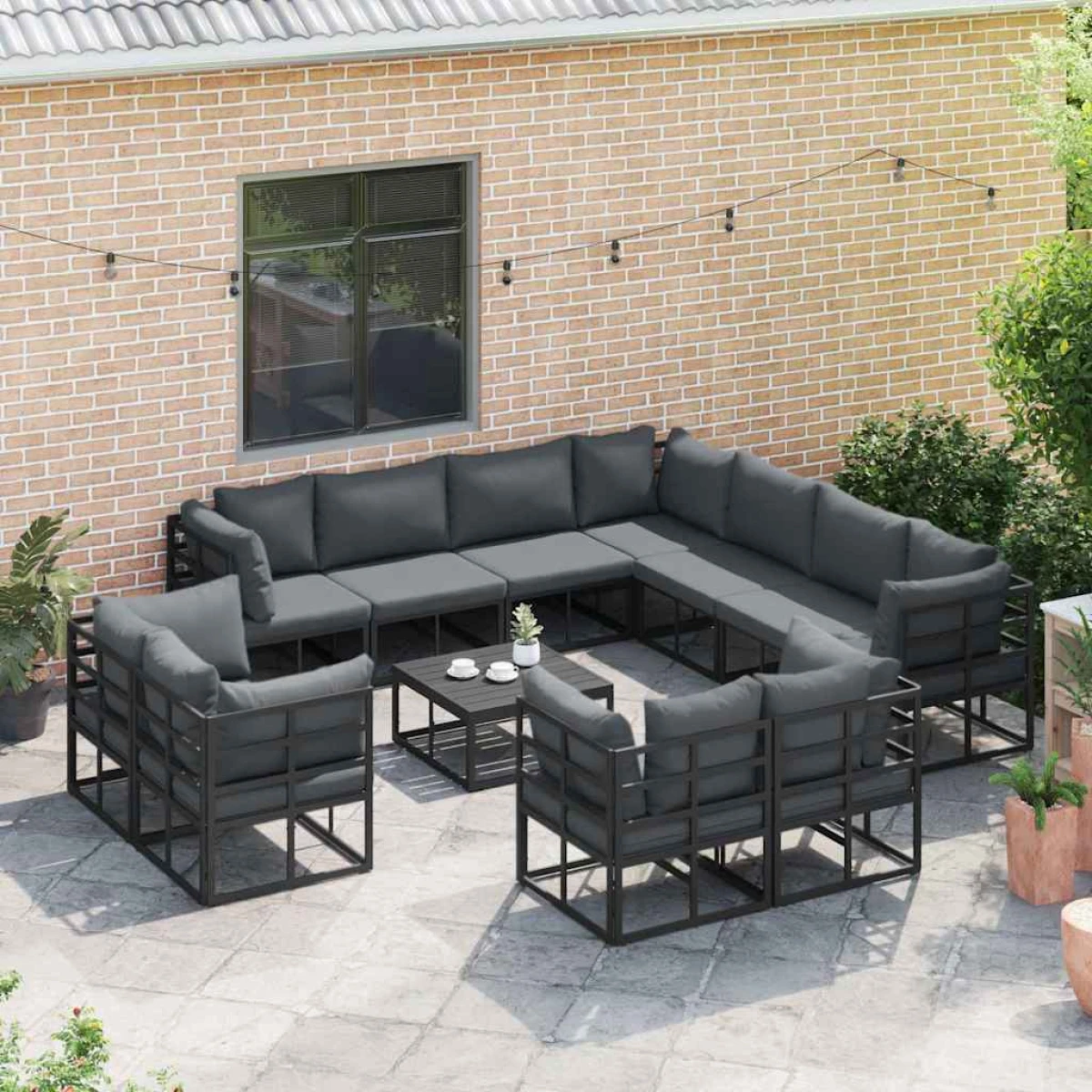 vidaXL VidaXL 11-Piece Garden Sofa Set Modular Outdoor - Garden Sofa Sets
