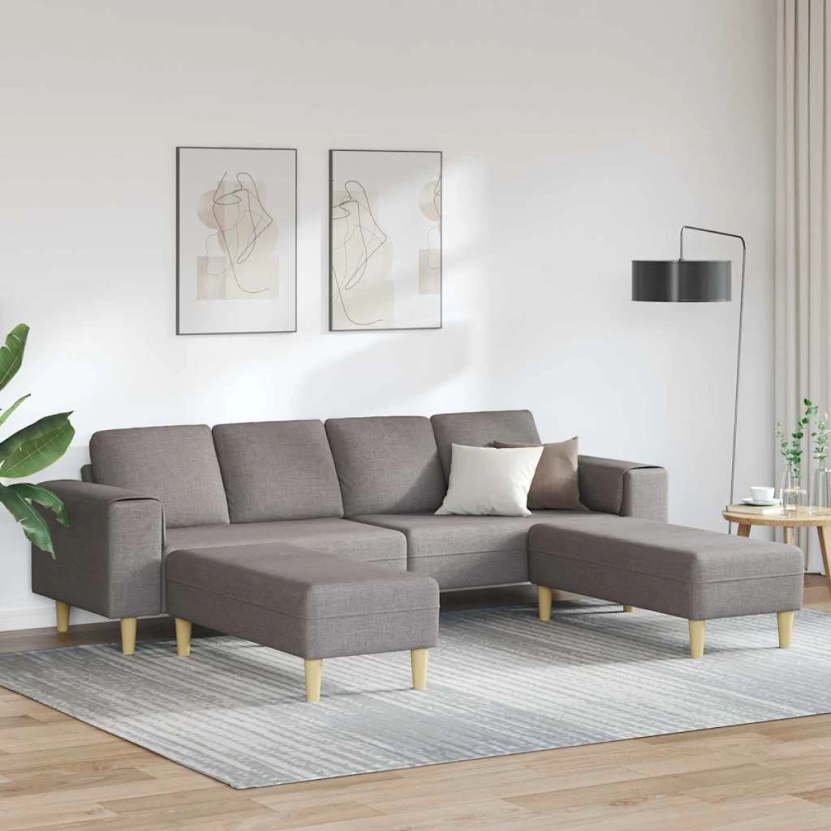 Premium Sofa Set Three Seater Light Grey With Breathable Fabric For Modern Living Rooms And Stylish Decor by vidaXL