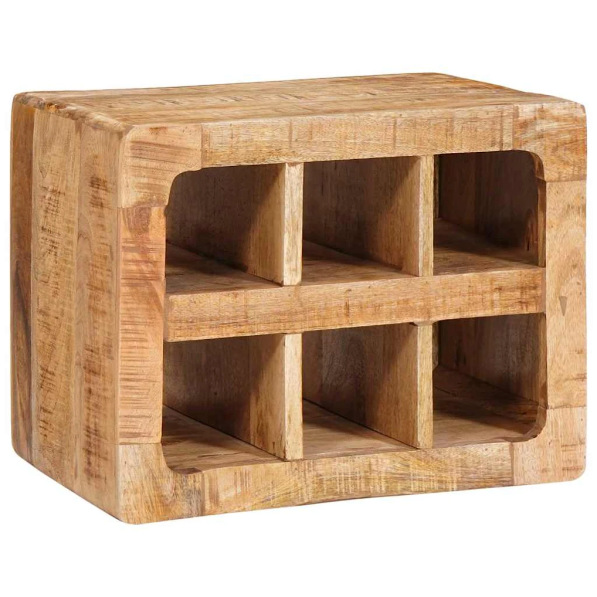 vidaXL VidaXL Wall Mounted Wine Rack 44x30x35 Rustic Mango Wood - Wine Rack