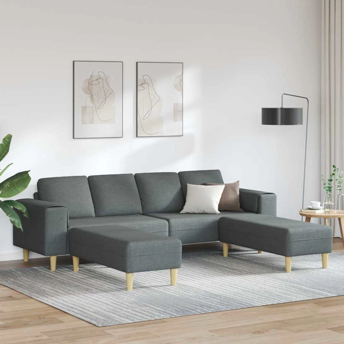 Premium Sofa Set Three Seater Light Grey With Breathable Fabric For Modern Living Rooms And Stylish Decor by vidaXL