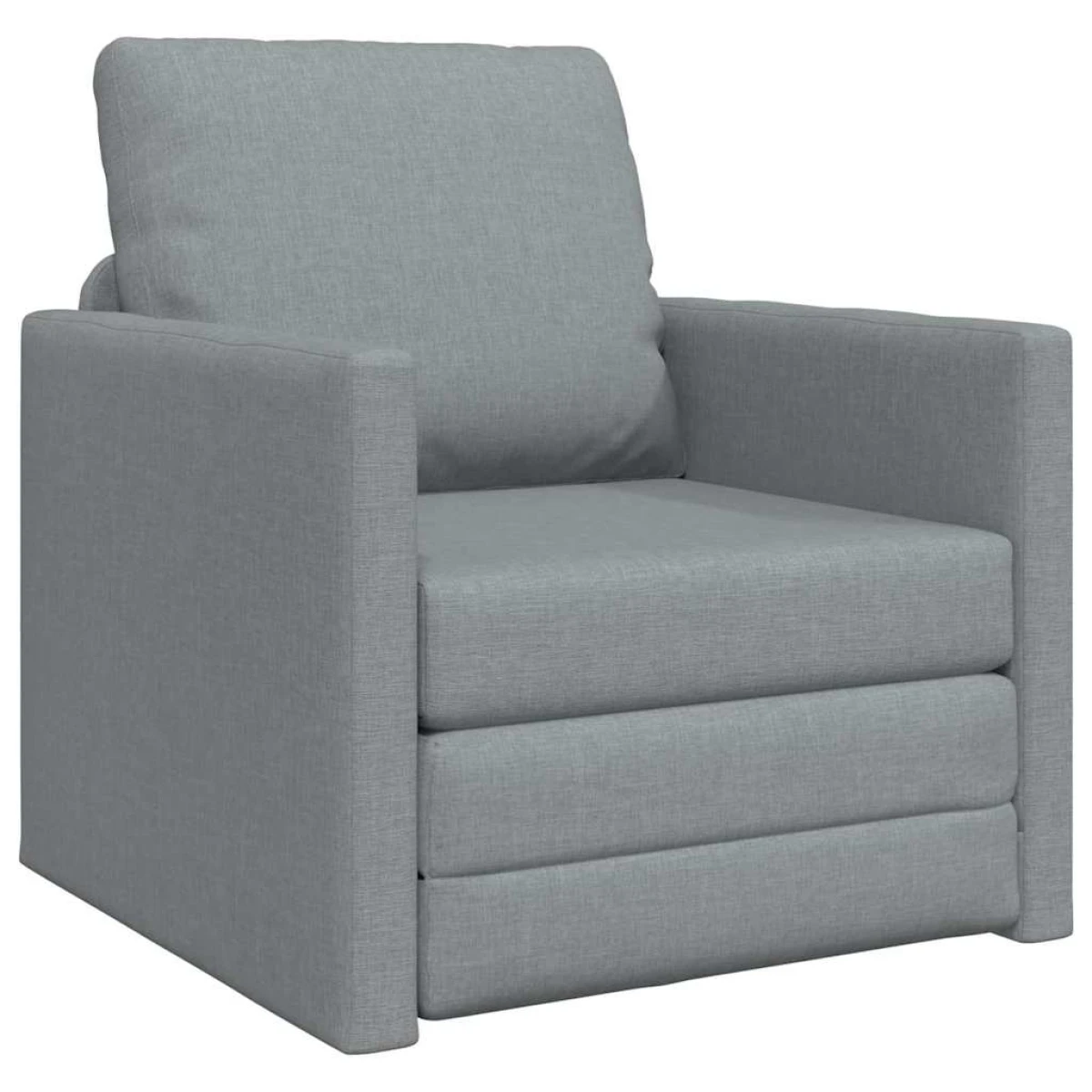 vidaXL VidaXL Floor Sofa Bed 74 x 77 x 81 Cm Cushioned Soft Fabric Light Grey For Small Spaces - Sofa Bed