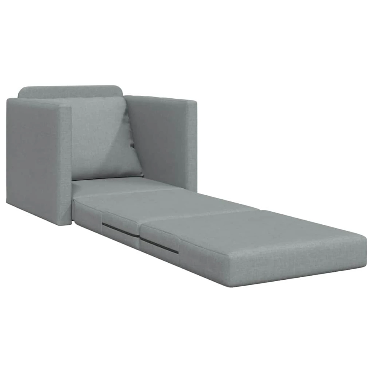 VidaXL Floor Sofa Bed 74 x 77 x 81 Cm Cushioned Soft Fabric Light Grey For Small Spaces by vidaXL