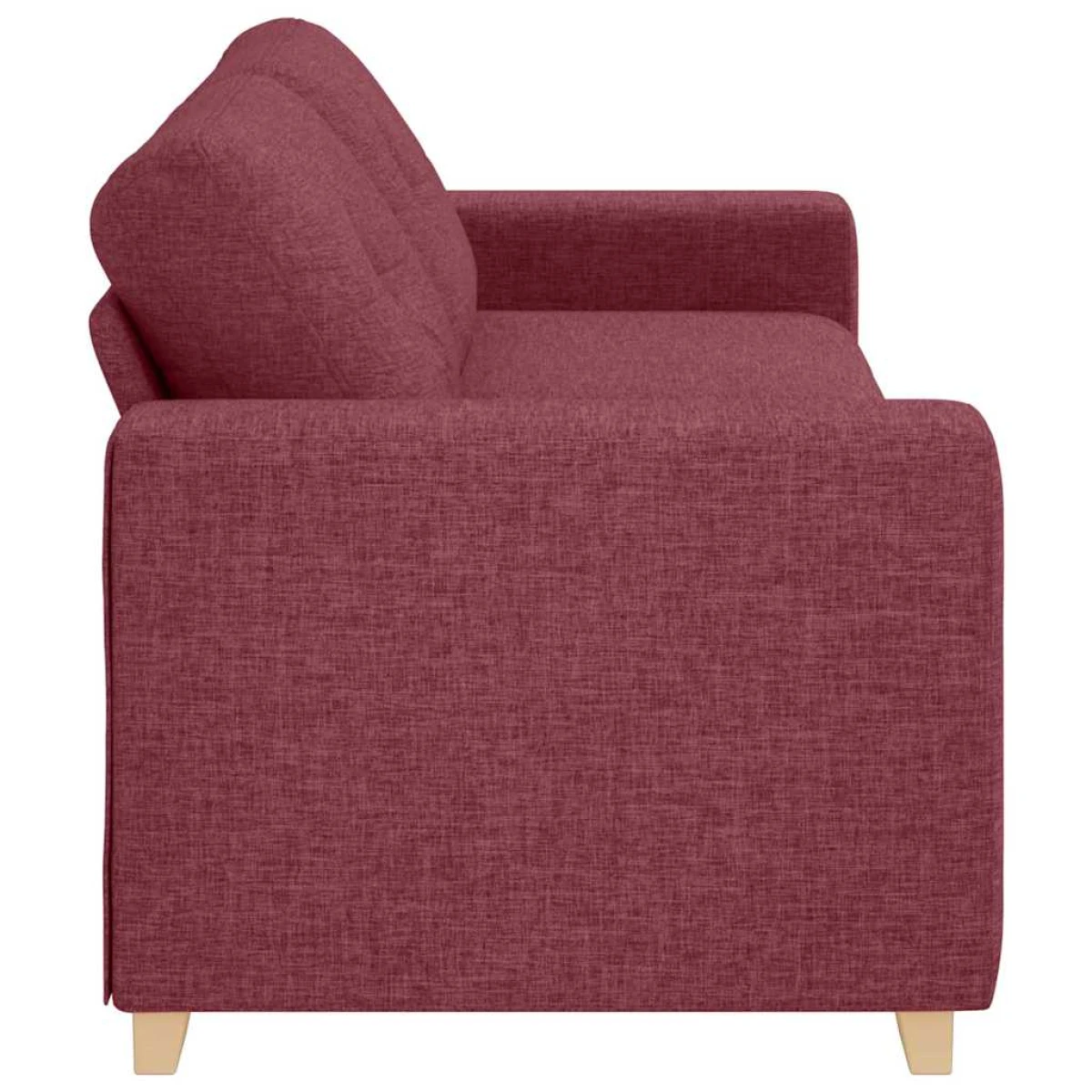 vidaXL VidaXL Sofa 3 Seater Cushioned Wine Red Fabric Living Room - Sofa