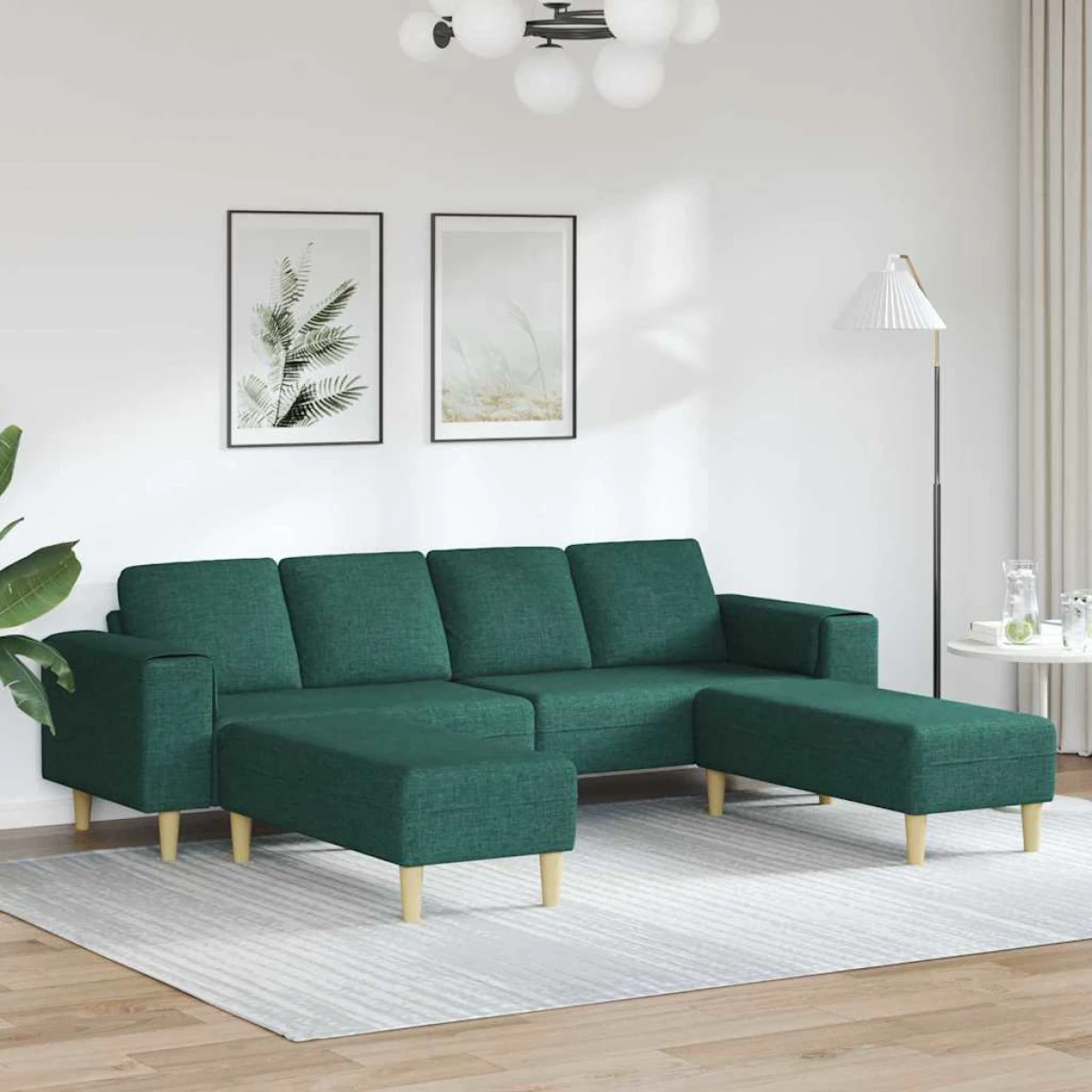vidaXL Premium Sofa Set Three Seater Light Grey With Breathable Fabric For Modern Living Rooms And Stylish Decor - Sofa