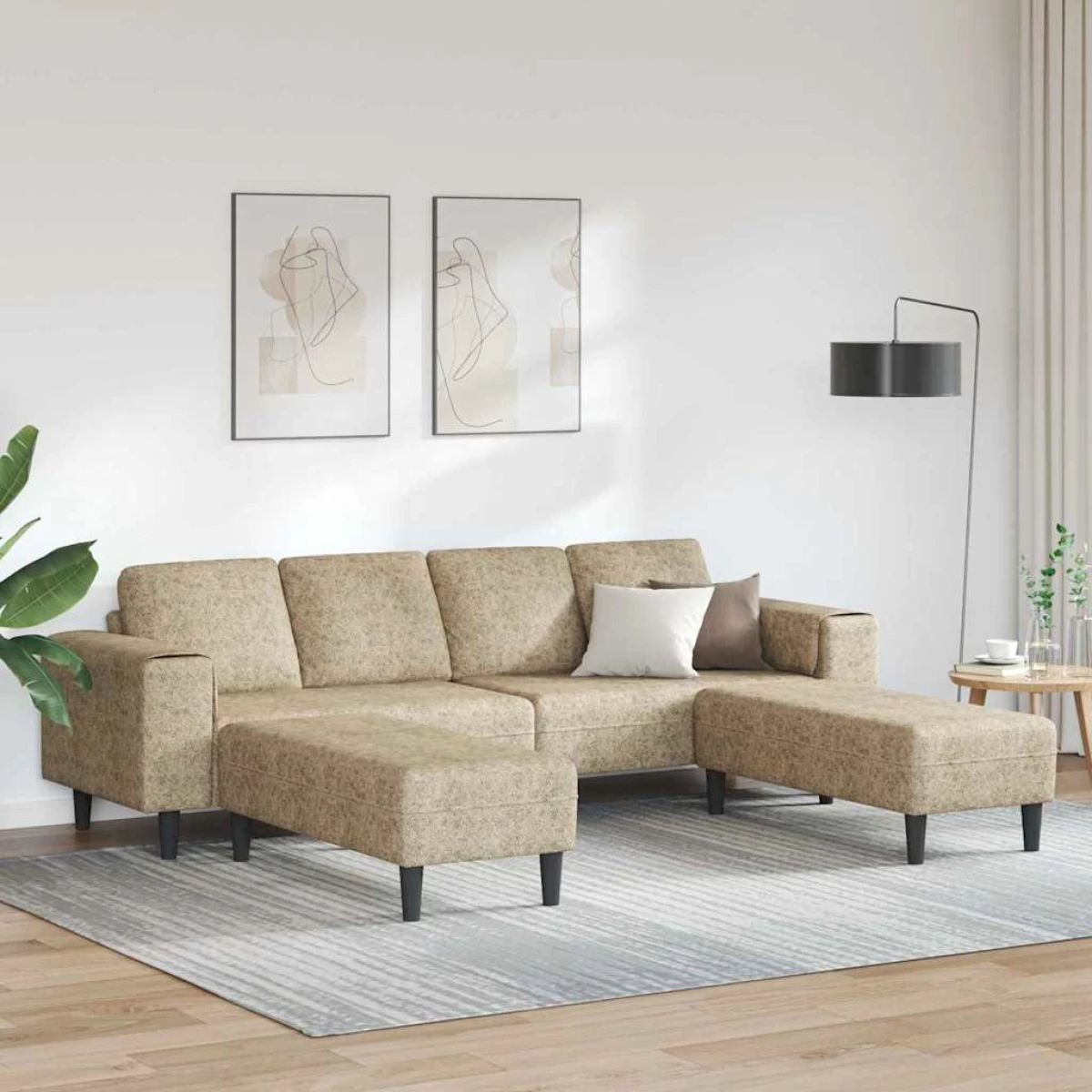 Premium Sofa Set L Shape Faux Suede Living Room by vidaXL
