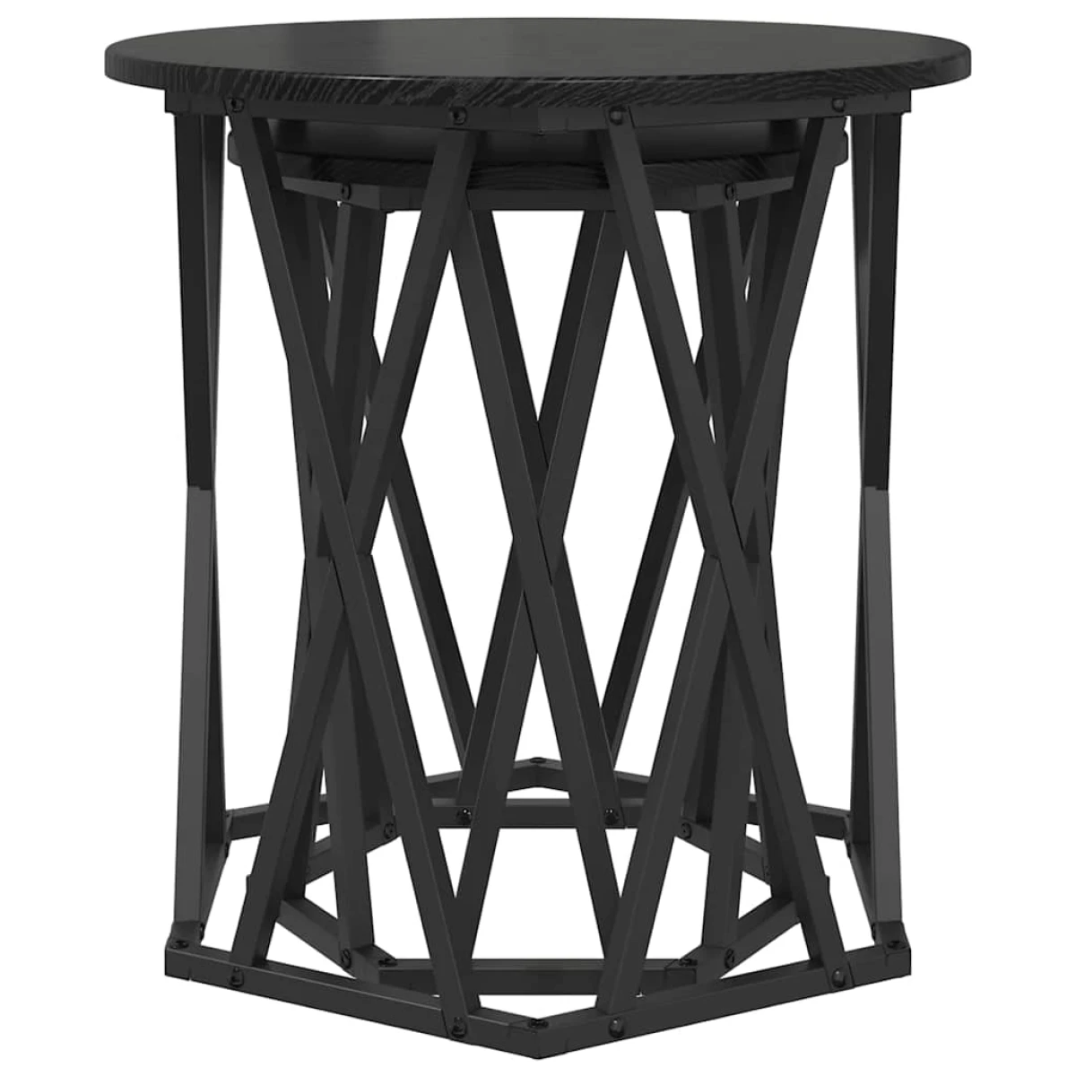 VidaXL Coffee Table Black Oak 50x50x50 cm Two Piece Set by vidaXL