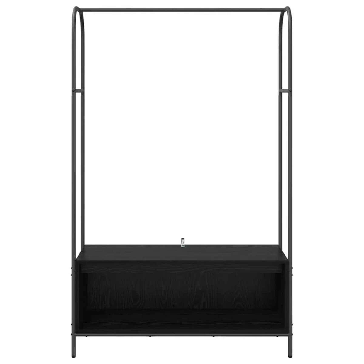 vidaXL Clothes Rack 100 x 44 x 160 cm Black Frame With Engineered Wood Shelf For Entryway by vidaXL