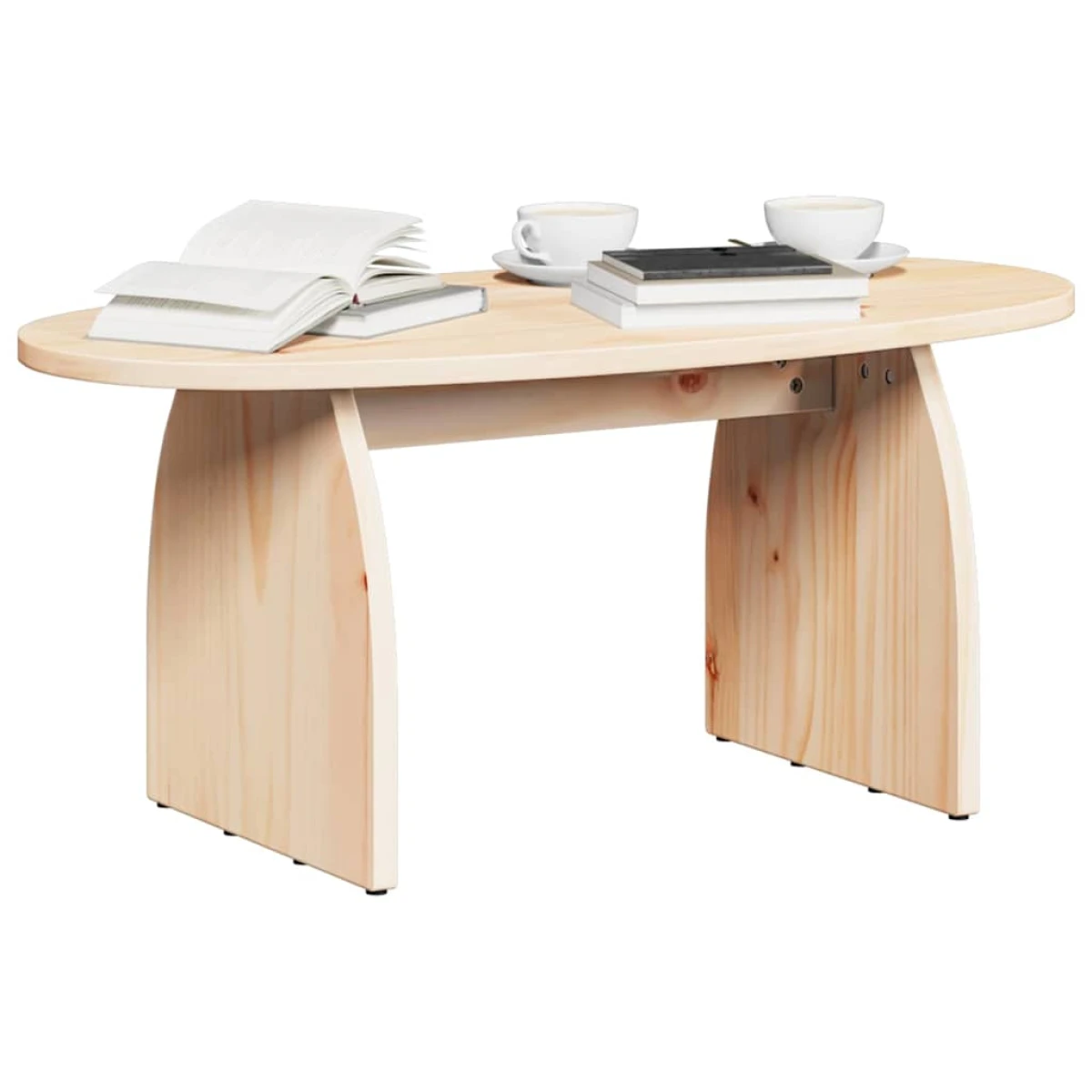 VidaXL Coffee Table 80x40x35 cm Natural Pine Living Room by vidaXL
