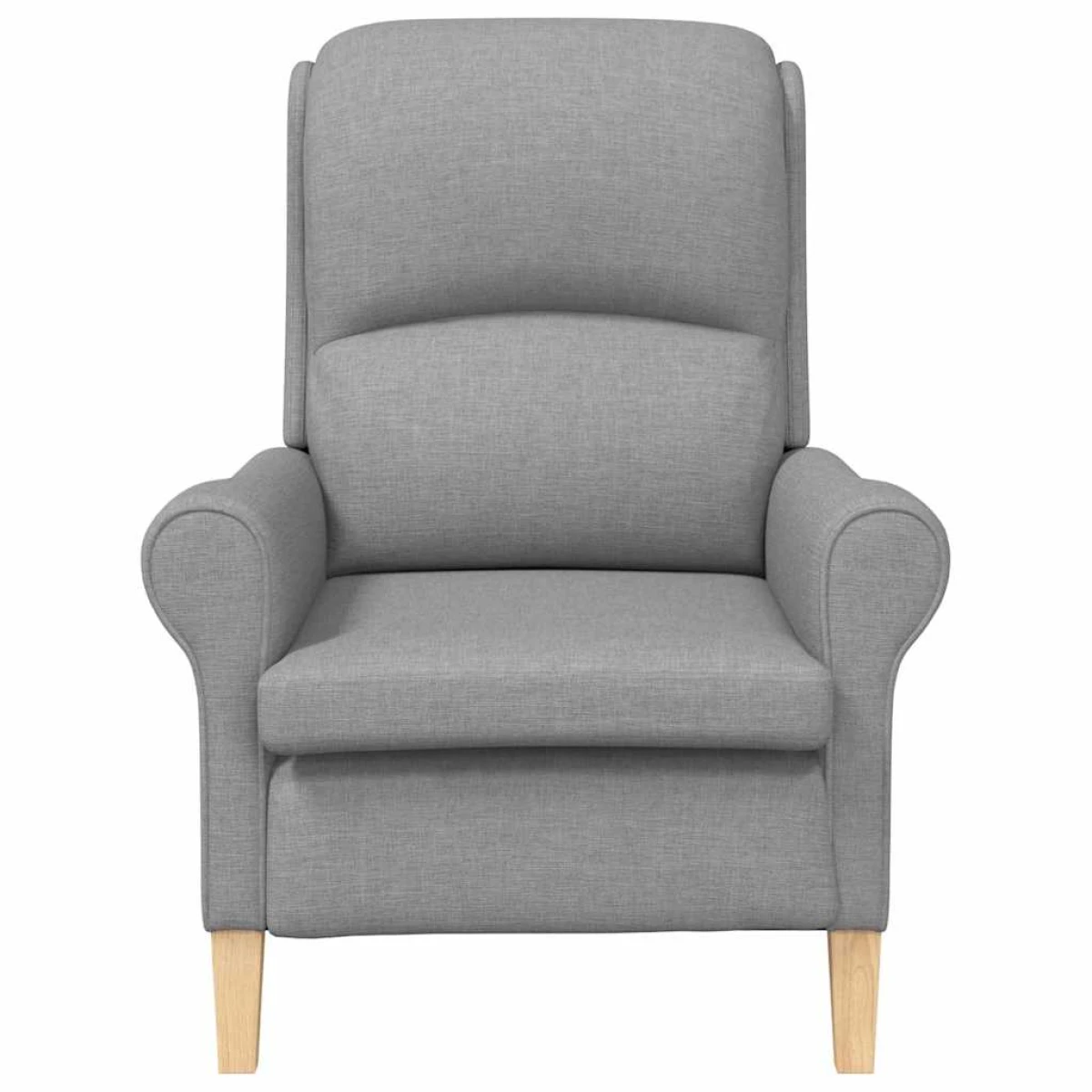 VidaXL Armchair 76x94x102 cm Light Grey Fabric Living Room by vidaXL