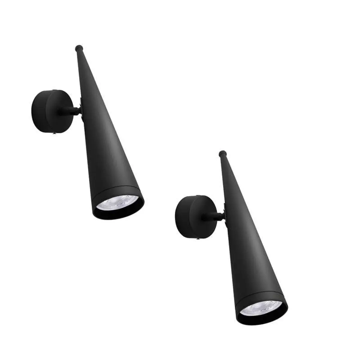 LEDSone Modern Black GU10 Cone Wall Light Adjustable Spotlight~4598 - Spotlight