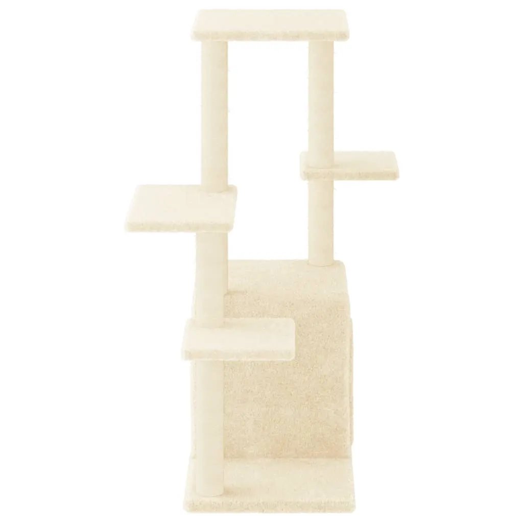 vidaXL vidaXL Cat Tree with Sisal Scratching Posts Cream 97.5 cm - Cat Tree