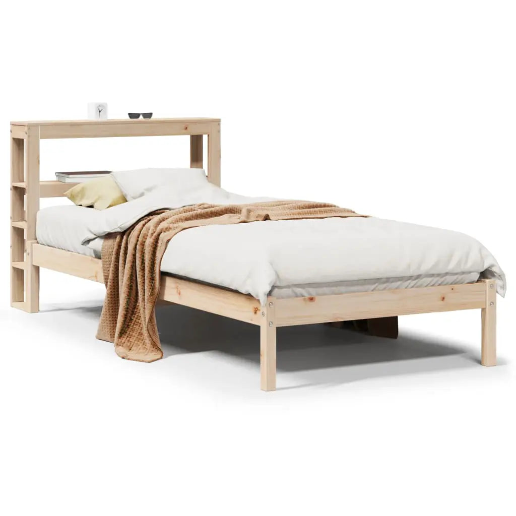vidaXL Bed Frame without Mattress 75x190 cm Small Single Solid Wood Pine - from vidaXL