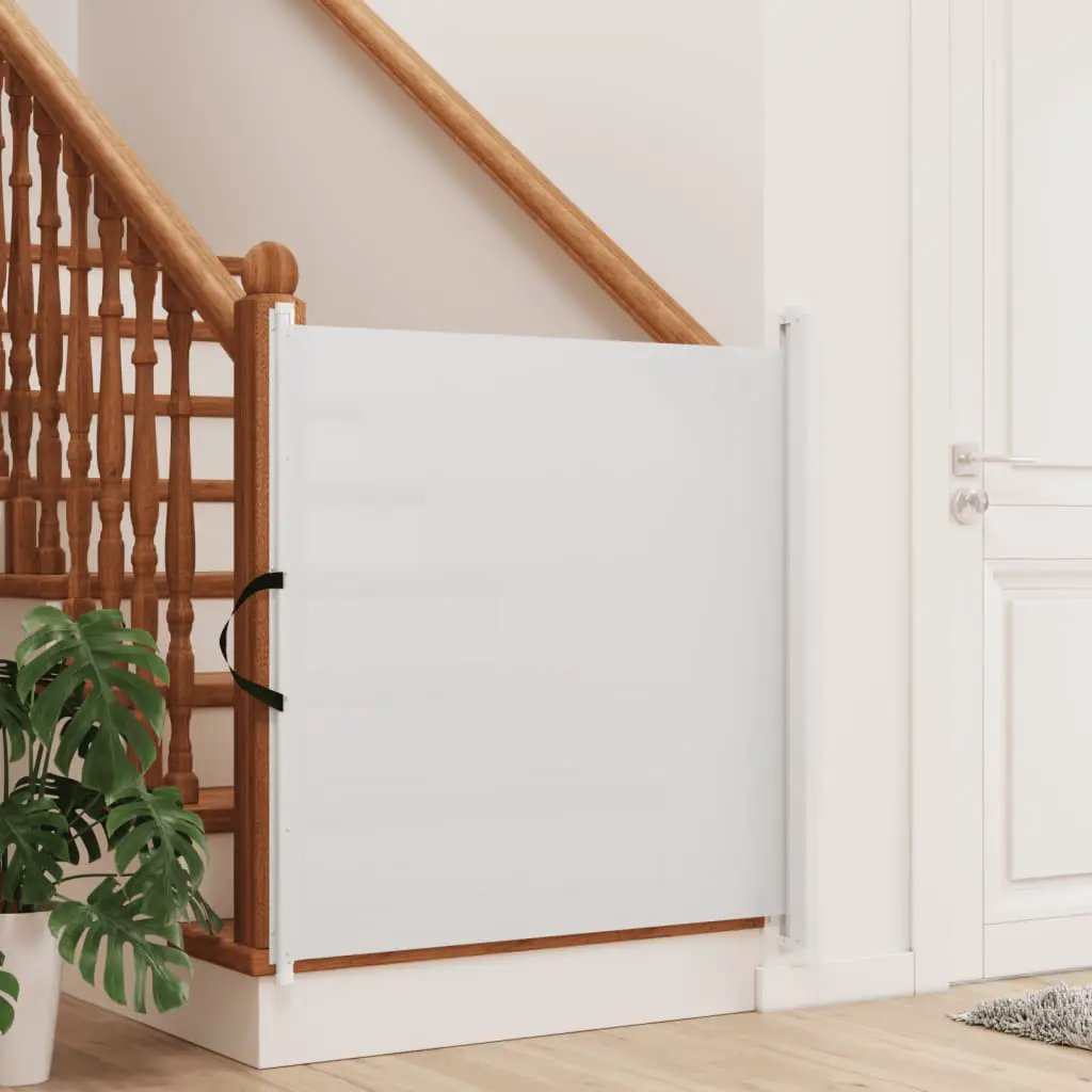 vidaXL Retractable Pet Gate White 82.5x125 cm - from vidaXL