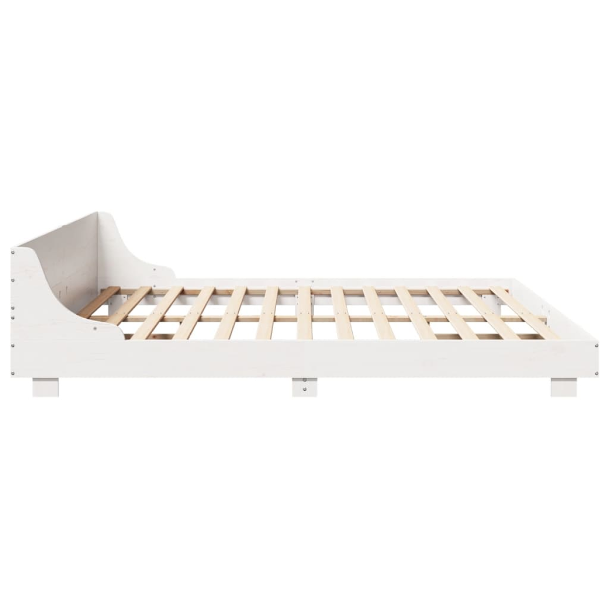 vidaXL Bed Frame without Mattress White 180x200 cm Super King Solid Wood Pine - from vidaXL