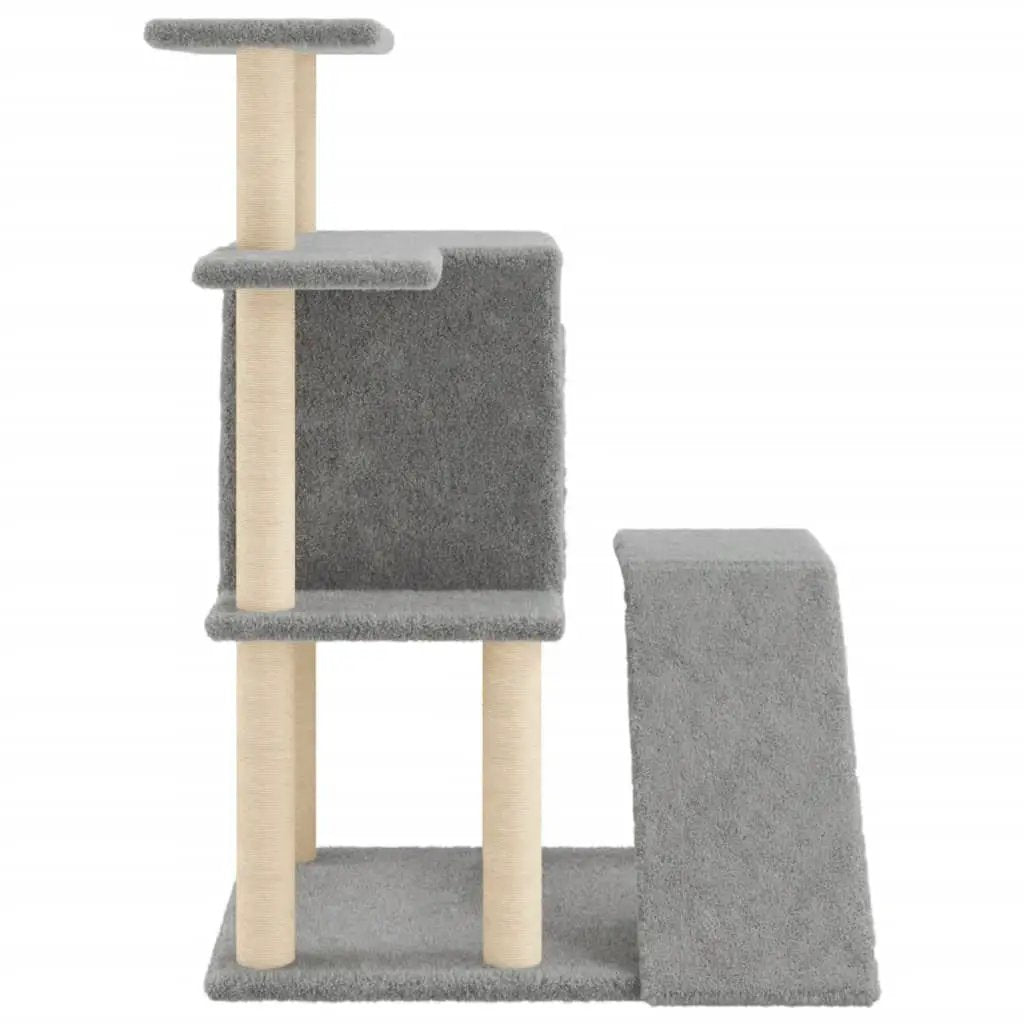 vidaXL vidaXL Cat Tree with Sisal Scratching Posts Light Grey 97 cm - Cat Tree
