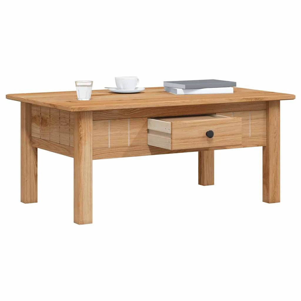 vidaXL VidaXL Coffee Table 100x60x43.5 cm Panama Range Solid Pine With Drawer For Living Room - Coffee Table