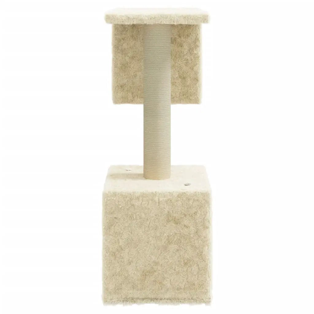 vidaXL vidaXL Cat Tree with Sisal Scratching Posts Cream 60 cm - Cat Tree