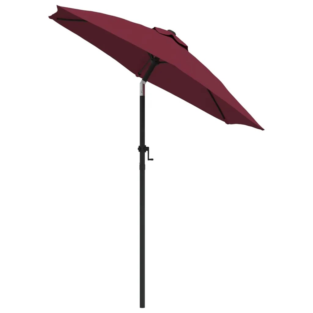 vidaXL vidaXL Garden Parasol Burgundy 200x224 cm Aluminium - Parasol