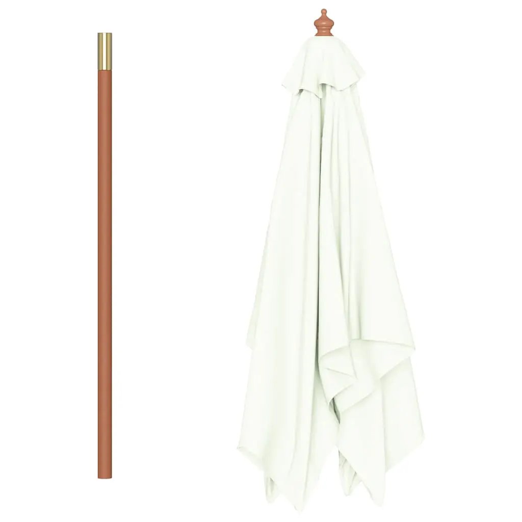 vidaXL vidaXL Garden Parasol with Wooden Pole 150x200 cm Sand - Parasol