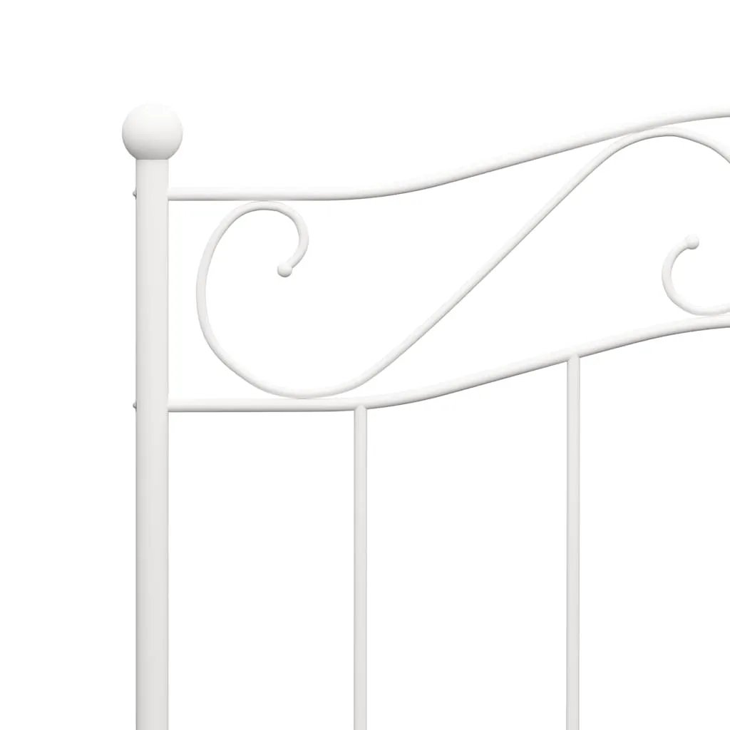 vidaXL Bed Frame | White | Metal | Single | Durable | Bed Frame | Rectangular - from vidaXL