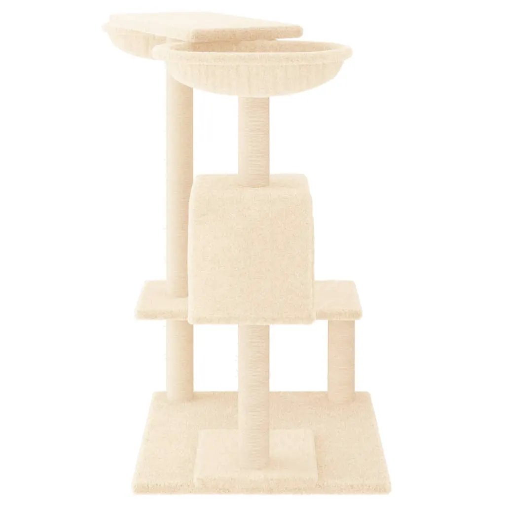 vidaXL vidaXL Cat Tree with Scratching Posts Cream 82 cm - Cat Tree