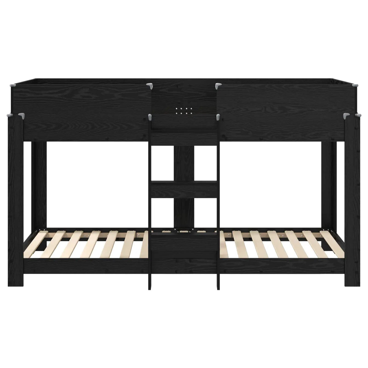 vidaXL Bunk Bed for Kids Black Oak 100 x 200 cm Engineered Wood - from vidaXL