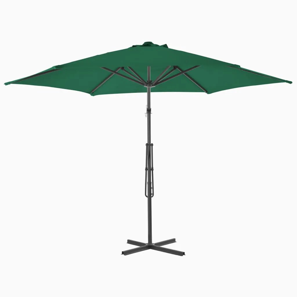 vidaXL vidaXL Garden Parasol with Steel Pole 300 cm Green - Parasol