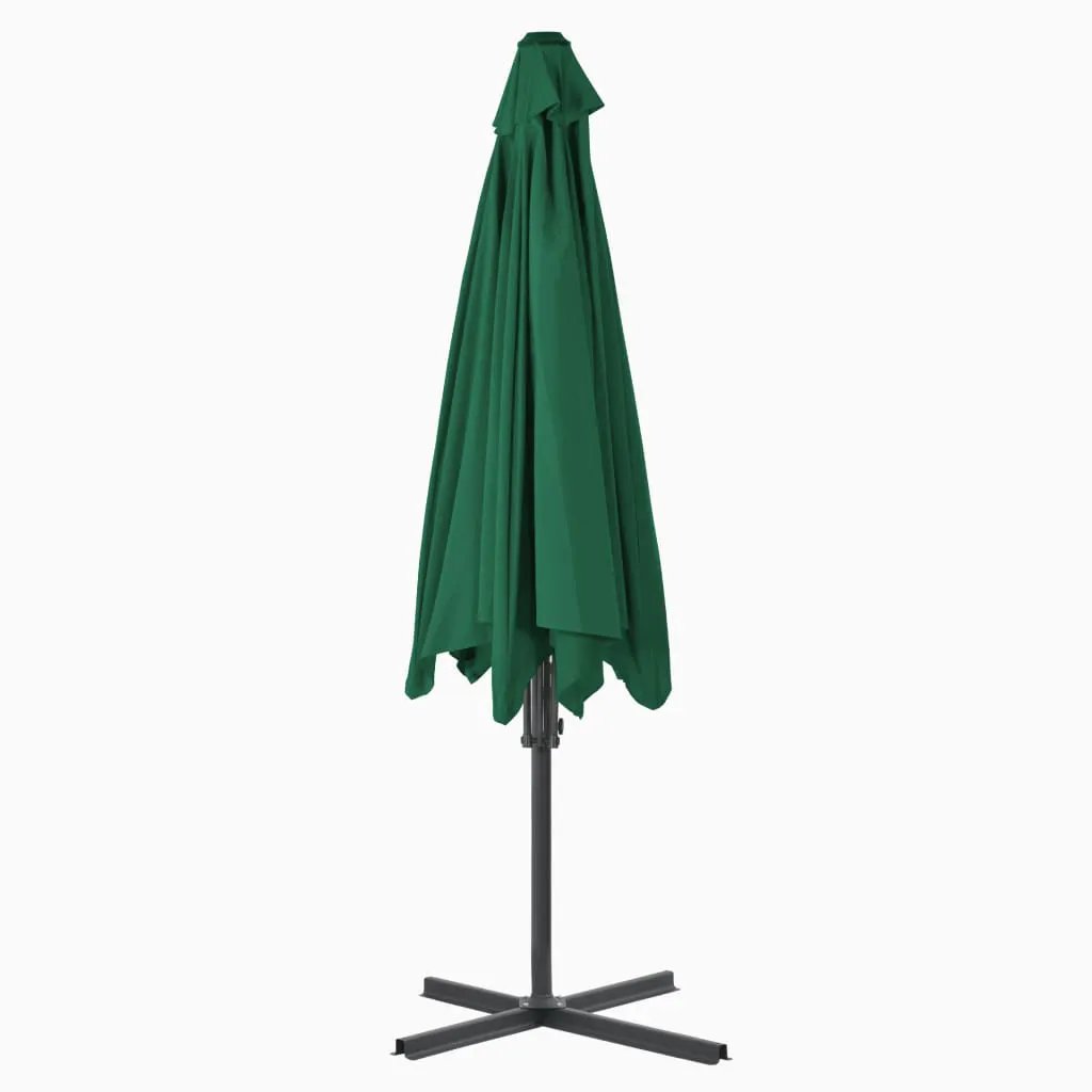 vidaXL vidaXL Garden Parasol with Steel Pole 300 cm Green - Parasol
