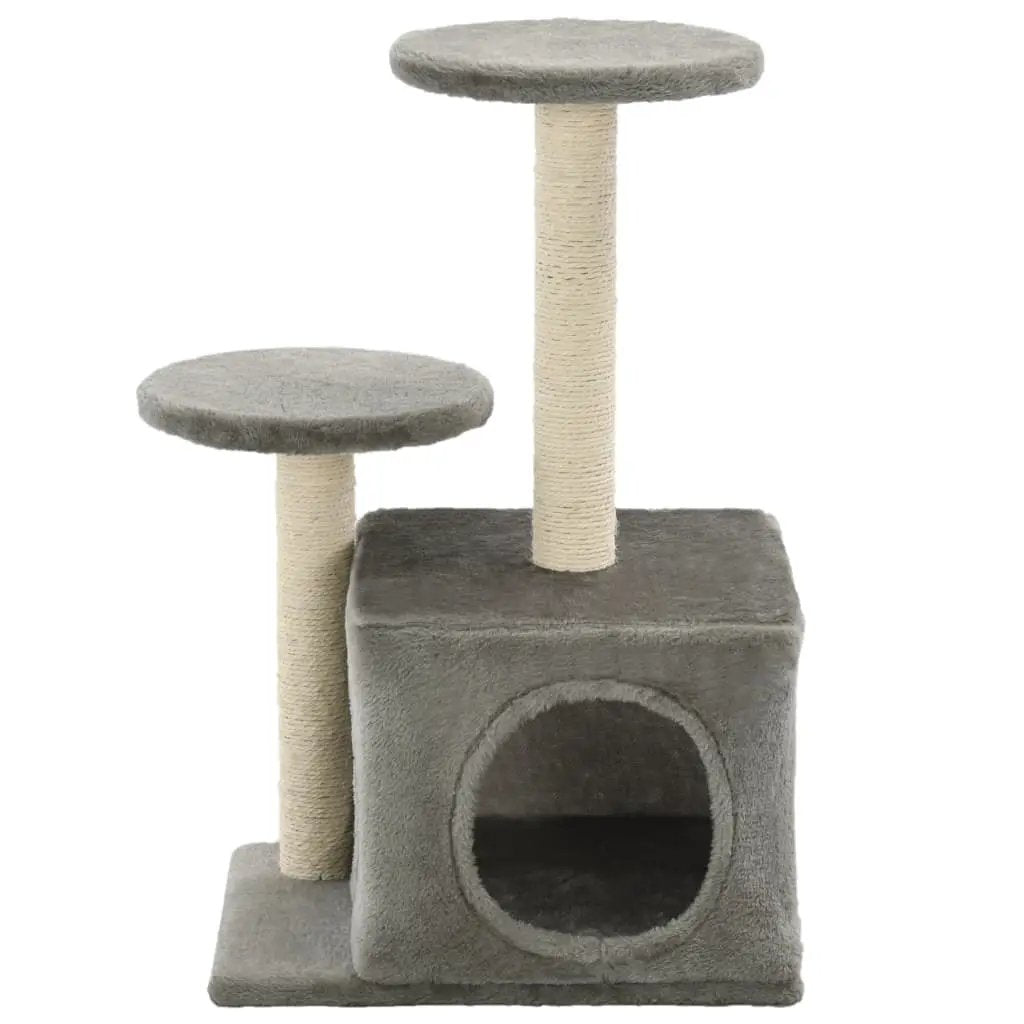 vidaXL vidaXL Cat Tree with Sisal Scratching Posts 60 cm Grey - Cat Tree