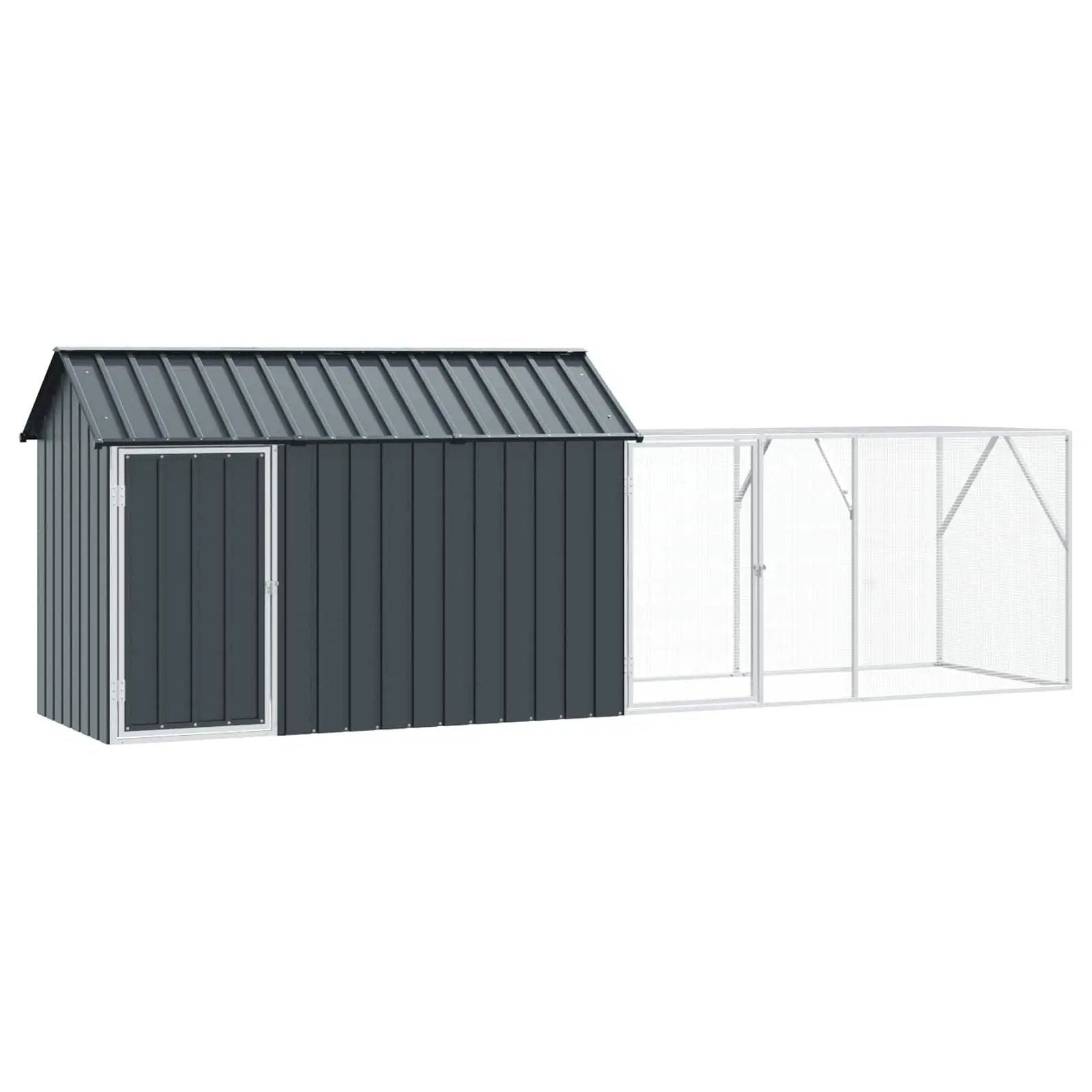 vidaXL vidaXL Bird Cage Anthracite 416.5 x 103 x 142 cm Galvanised Steel - Bird Cage
