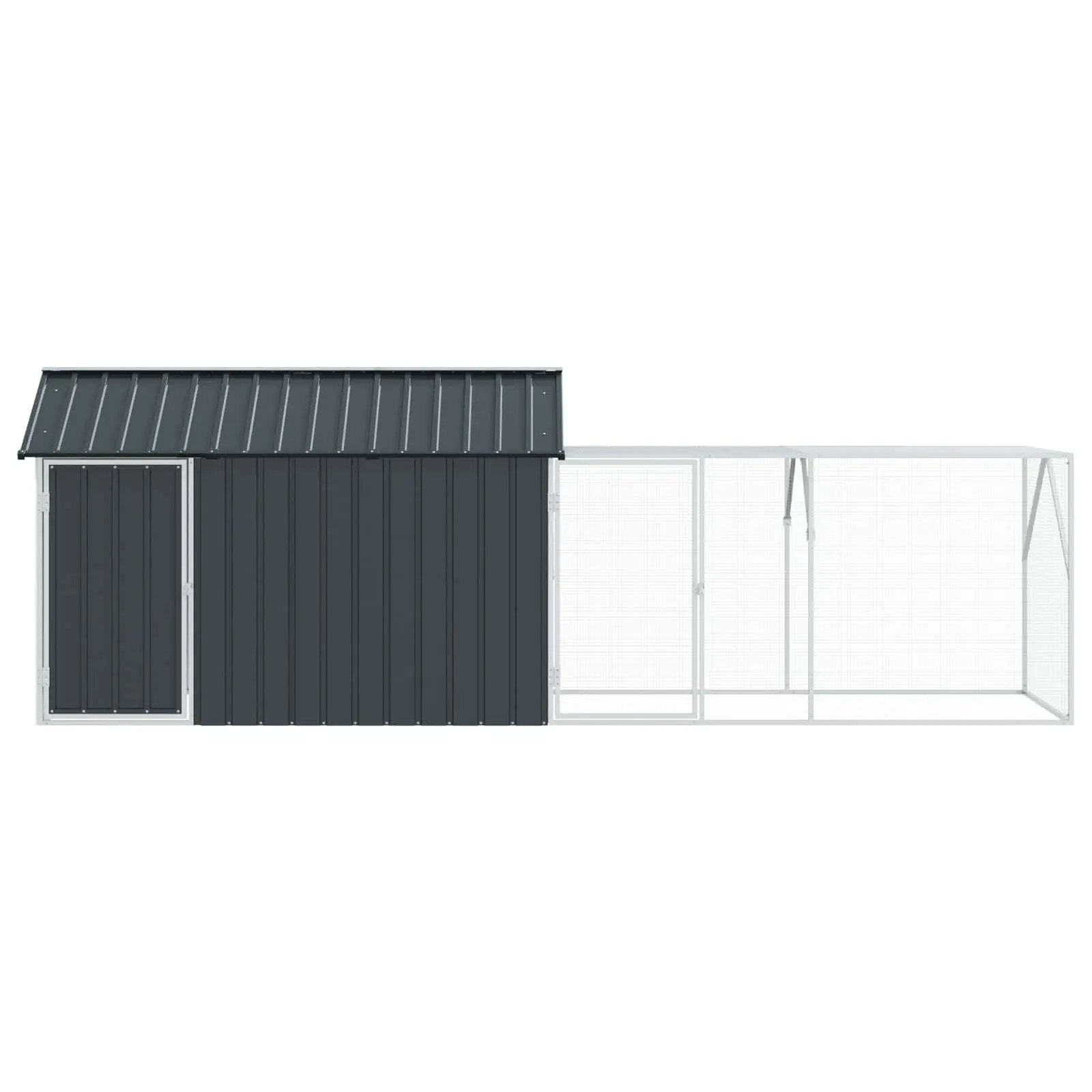 vidaXL vidaXL Bird Cage Anthracite 416.5 x 103 x 142 cm Galvanised Steel - Bird Cage