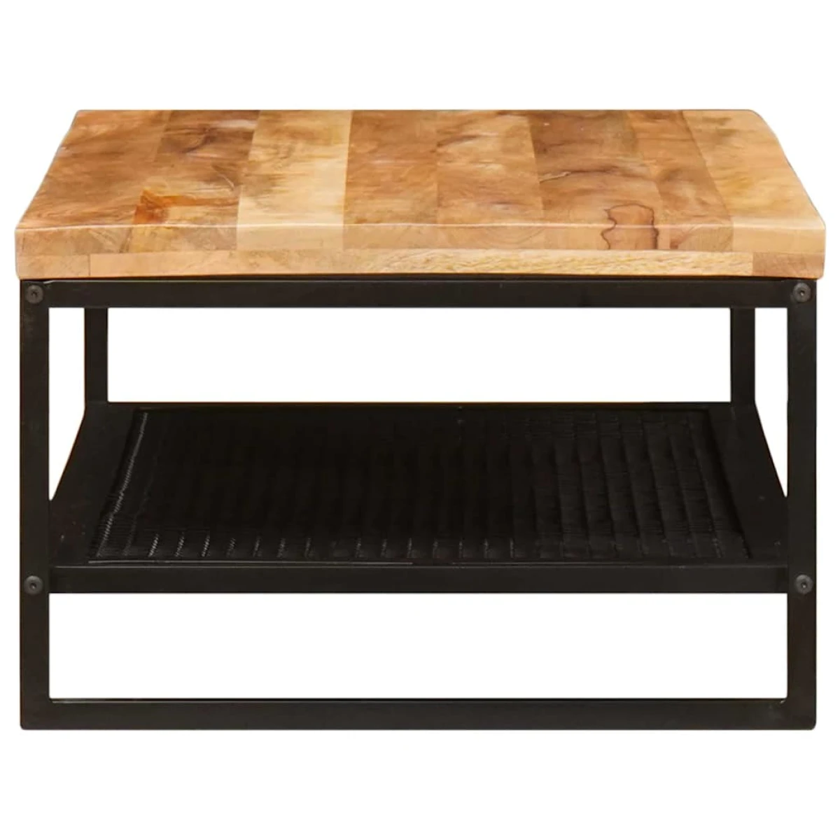 vidaXL vidaXL Coffee Table 110 x 55 x 35 cm Solid Mango Wood Industrial Frame With Mesh Shelf For Living Room - Coffee Table